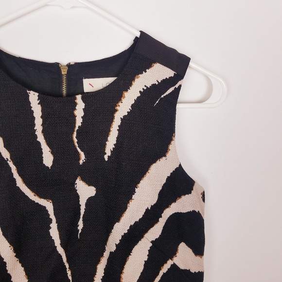 Robe Sans Manches Ann Taylor Loft Taille 6 - Dos à Fermeture éclair, Motif Chevron